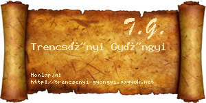 Trencsényi Gyöngyi névjegykártya